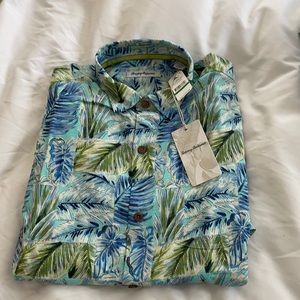 NWT Tommy Bahama linen short sleeve button down size L